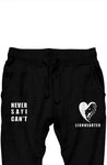 Black/white joggers