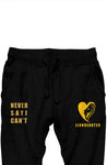 Black/gold joggers 
